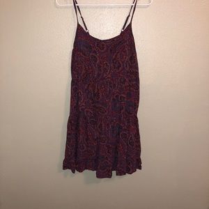 paisley spaghetti strap dress